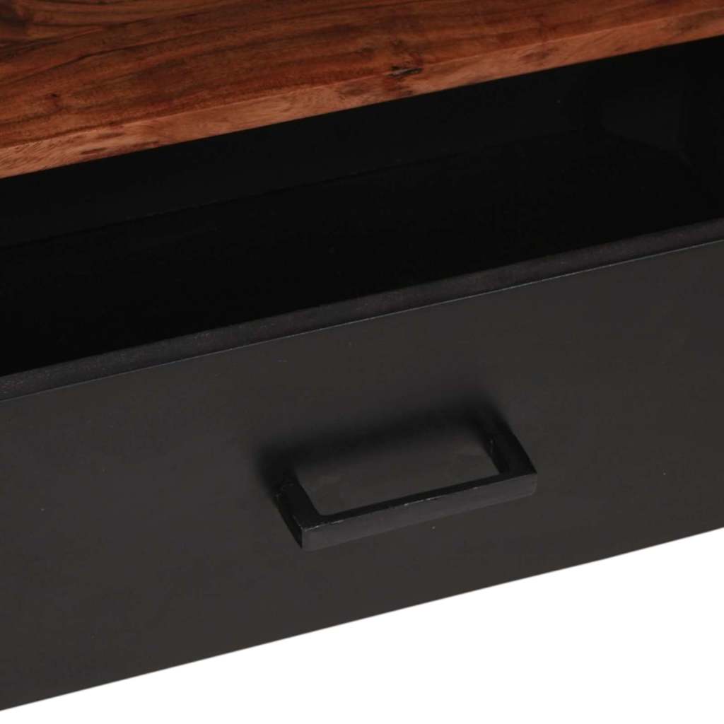 Mediální Skříň Hnědá 110 X 30 X 40 Cm Masivní Akátové Dřevo