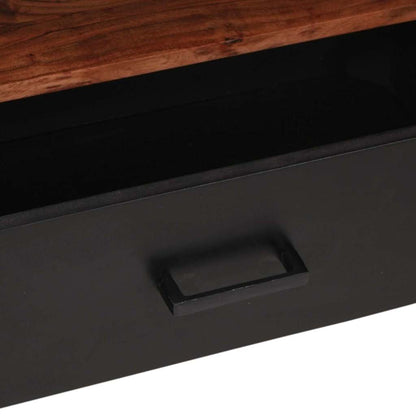 Mediální Skříň Hnědá 110 X 30 X 40 Cm Masivní Akátové Dřevo