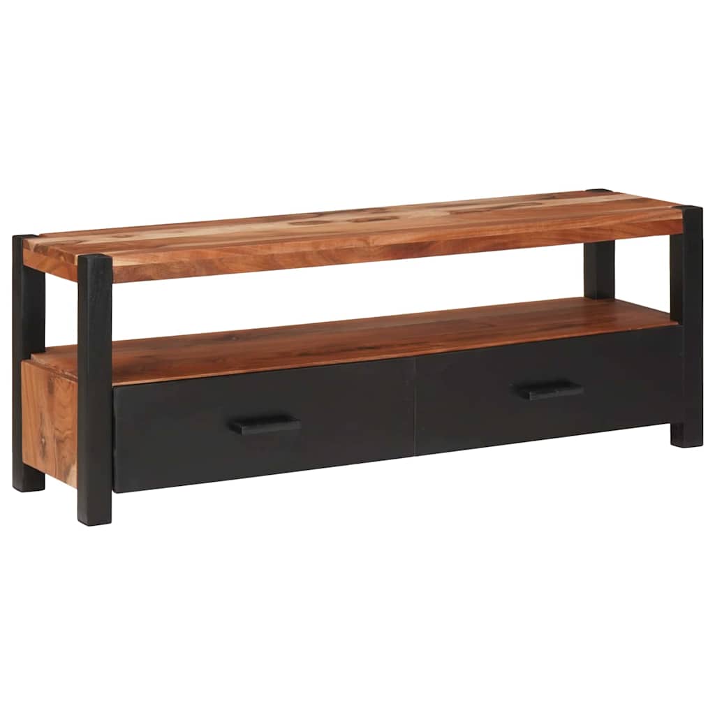 Mediální Skříň Hnědá 110 X 30 X 40 Cm Masivní Akátové Dřevo