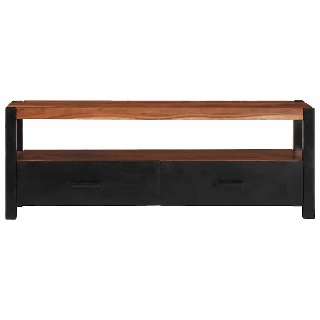 Mediální Skříň Hnědá 110 X 30 X 40 Cm Masivní Akátové Dřevo