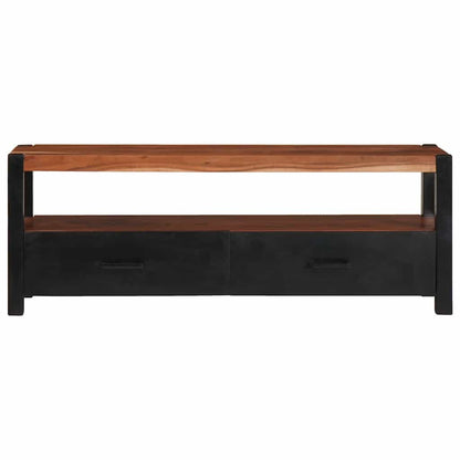 Mediální Skříň Hnědá 110 X 30 X 40 Cm Masivní Akátové Dřevo