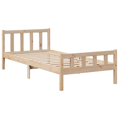 Postel S Knihovnou Bez Matrace 90 X 190 Cm Masivní Borovice