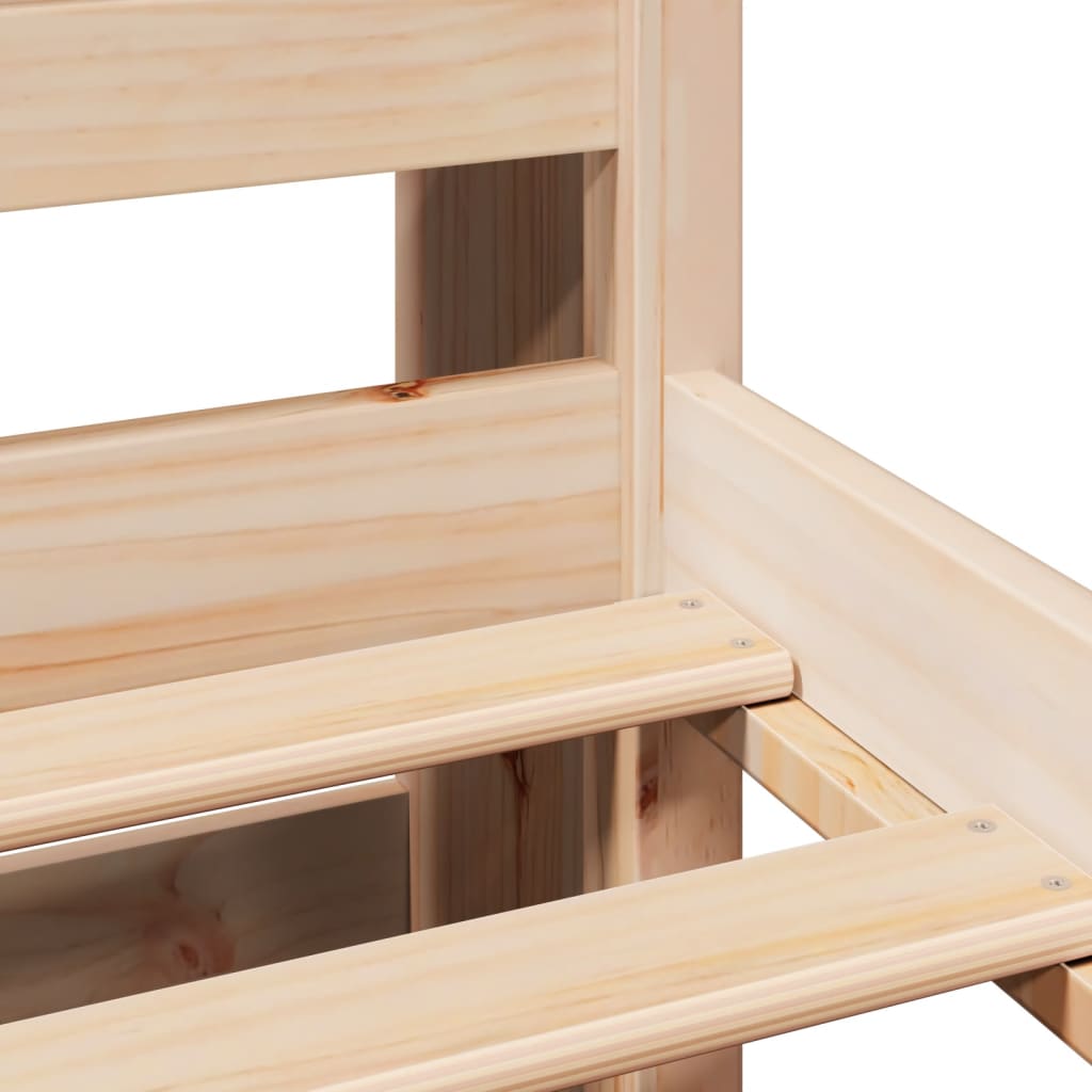 Postel S Knihovnou Bez Matrace 100 X 200 Cm Masivní Borovice