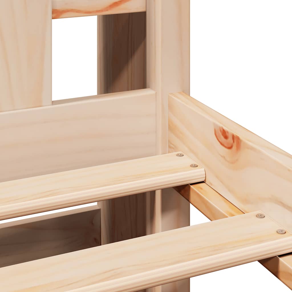 Postel S Knihovnou Bez Matrace Masivní Borovice