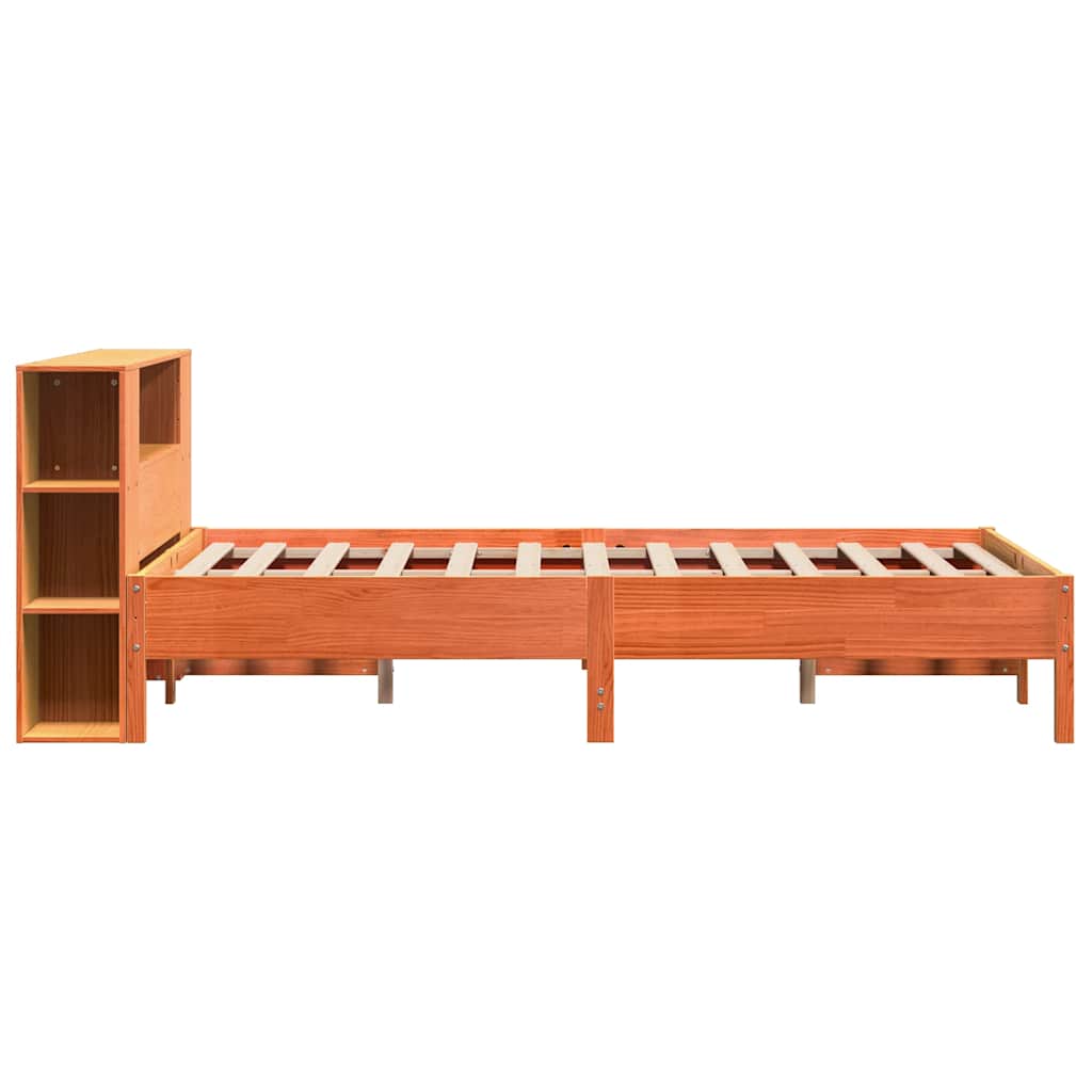 Postel S Knihovnou Bez Matrace 135 X 190 Cm Masivní Borovice