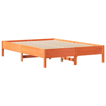 Postel S Knihovnou Bez Matrace 135 X 190 Cm Masivní Borovice