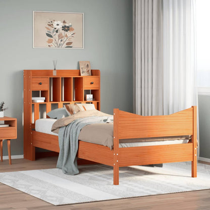 Postel Bez Matrace Voskově Hnědá 100 X 200 Cm Masivní Borovice