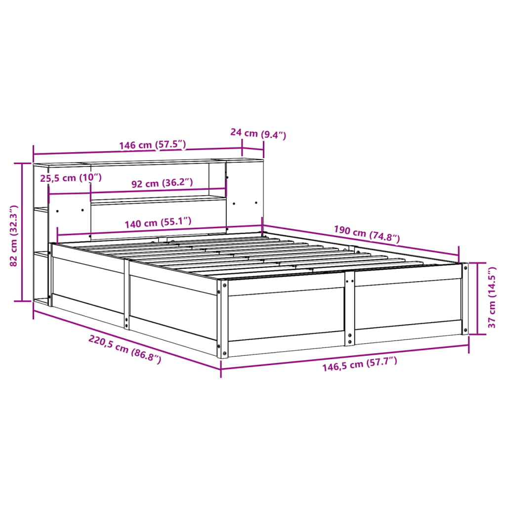 Postel Bez Matrace Masivní Borovice