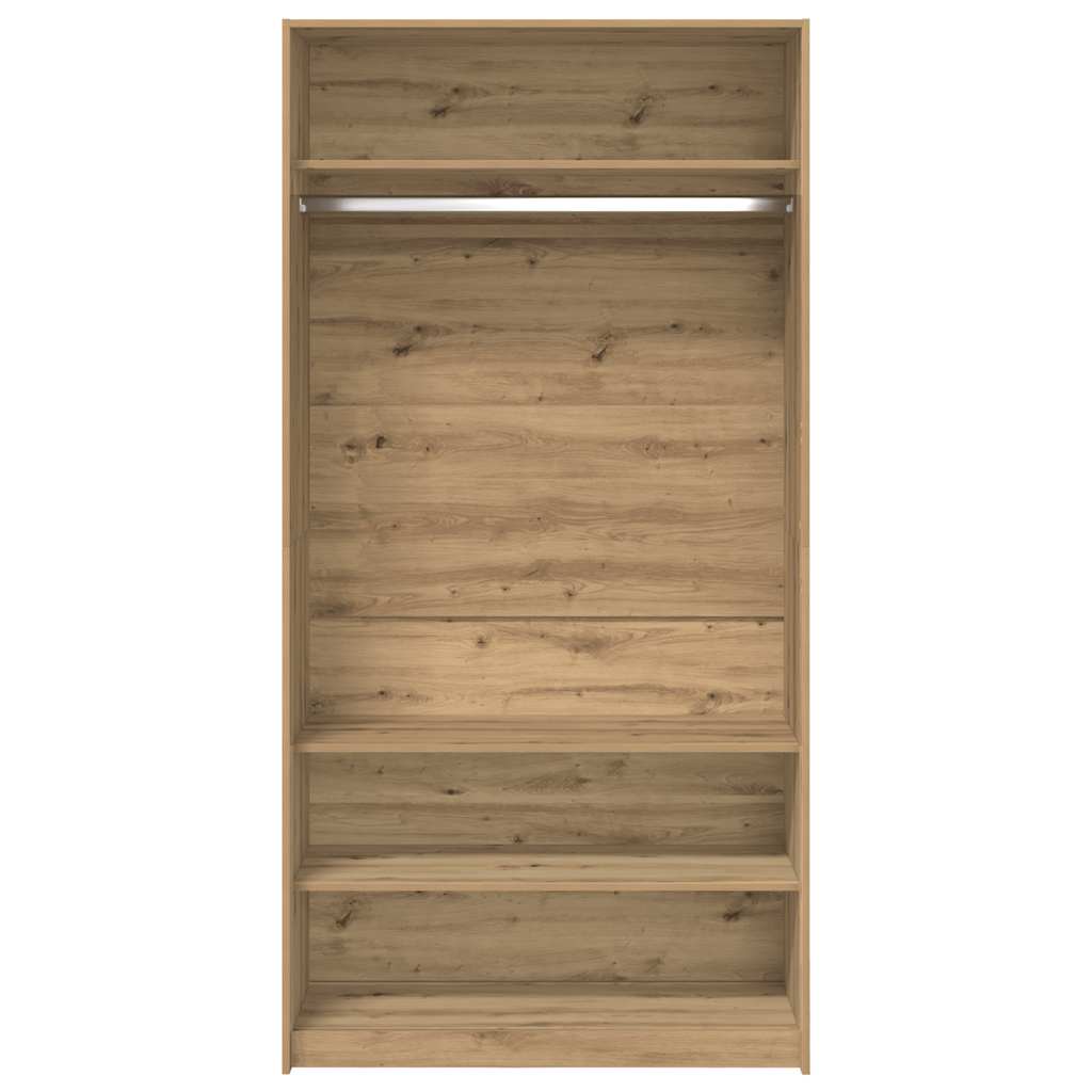 Šatní Skříň Dub Artisan 100 X 50 X 200 Cm Kompozitní Dřevo