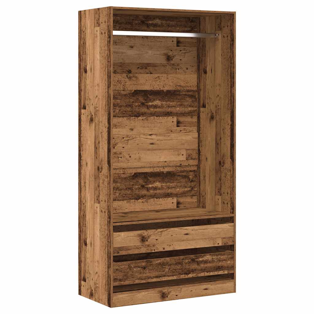 Šatní Skříň Old Wood 100 X 50 X 200 Cm Kompozitní Dřevo