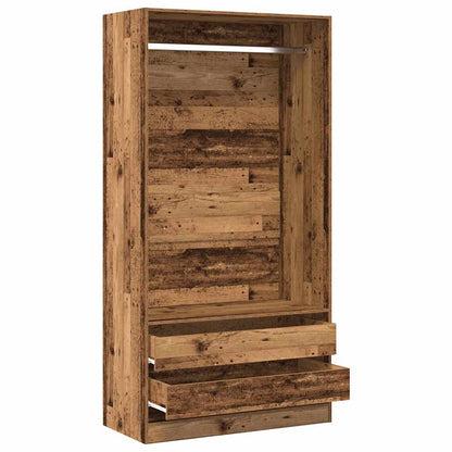 Šatní Skříň Old Wood 100 X 50 X 200 Cm Kompozitní Dřevo