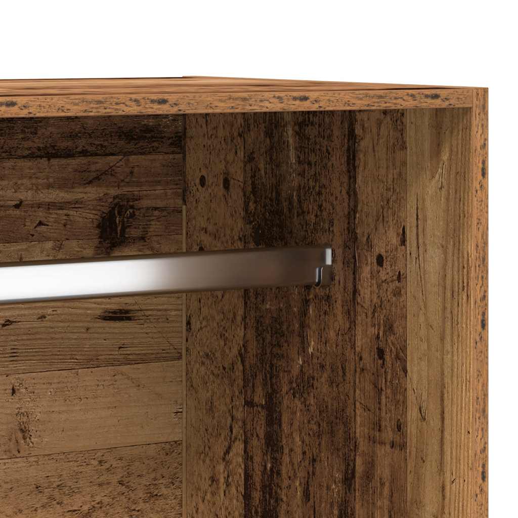Šatní Skříň Old Wood 100 X 50 X 200 Cm Kompozitní Dřevo