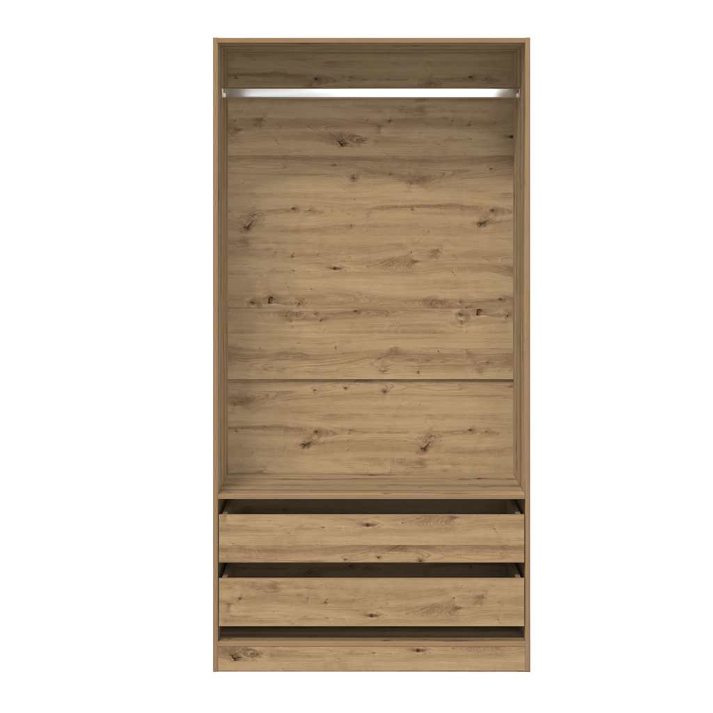 Šatní Skříň Dub Artisan 100 X 50 X 200 Cm Kompozitní Dřevo