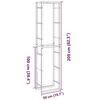 Stojan Na Palivové Dřevo Černý Ocel