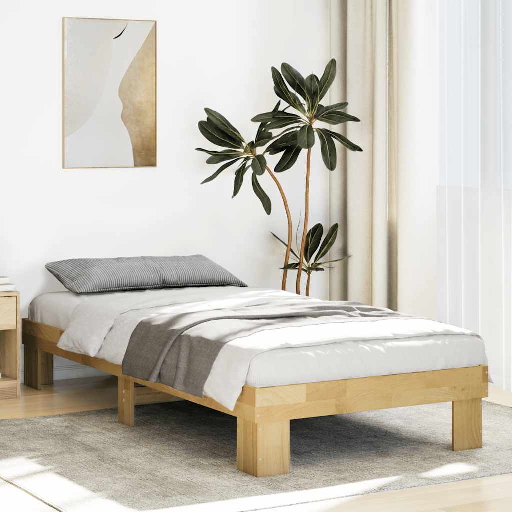 Rám Postele Bez Matrace 75X190 Cm Dubový Masiv