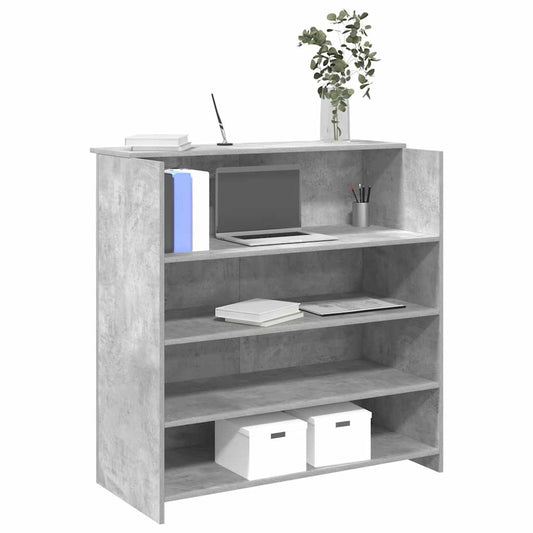 Recepční Stůl Betonově Šedý 100X50X103,5 Cm Kompozitní Dřevo
