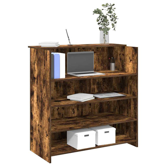 Recepční Stůl Kouřový Dub 100X50X103,5 Cm Kompozitní Dřevo