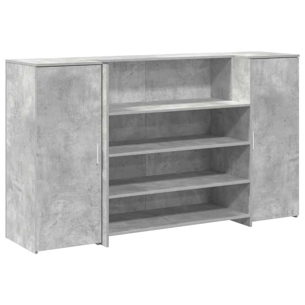 Recepční Stůl Betonově Šedý 180X50X103,5 Cm Kompozitní Dřevo
