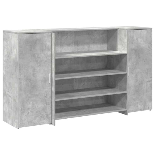 Recepční Stůl Betonově Šedý 180X50X103,5 Cm Kompozitní Dřevo