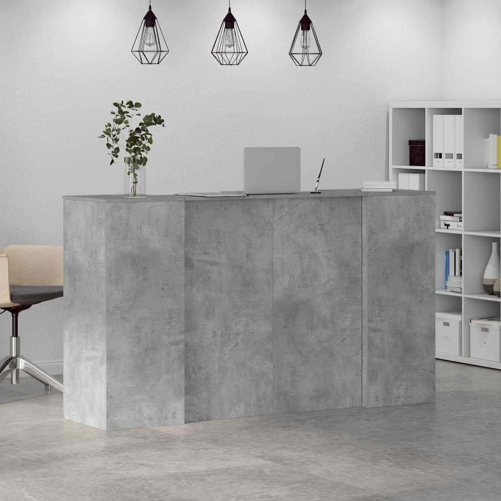 Recepční Stůl Betonově Šedý 180X50X103,5 Cm Kompozitní Dřevo
