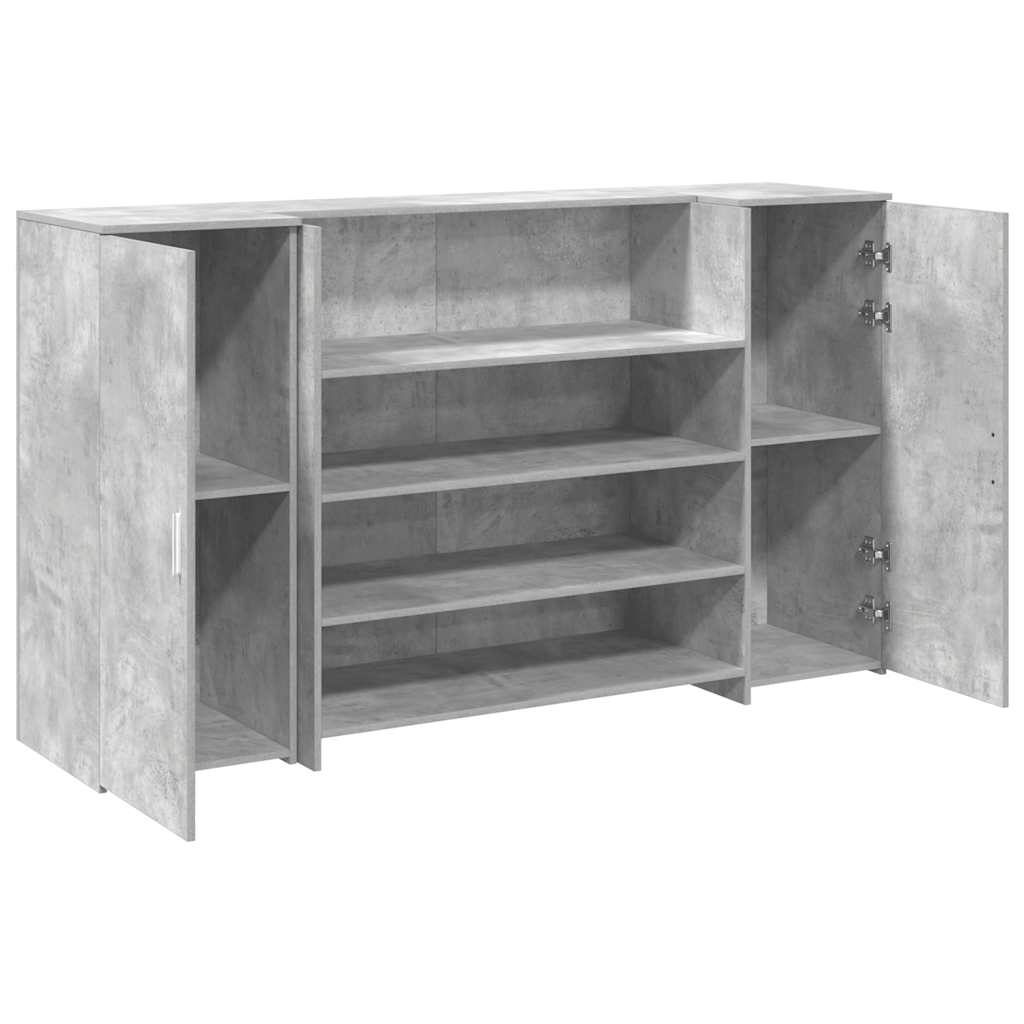 Recepční Stůl Betonově Šedý 180X50X103,5 Cm Kompozitní Dřevo