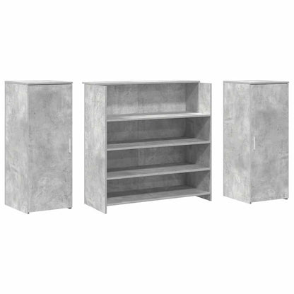 Recepční Stůl Betonově Šedý 180X50X103,5 Cm Kompozitní Dřevo