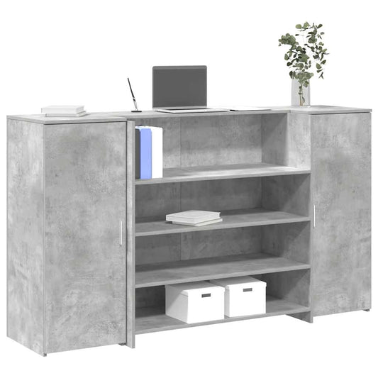 Recepční Stůl Betonově Šedý 180X50X103,5 Cm Kompozitní Dřevo