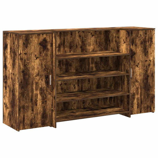 Recepční Stůl Kouřový Dub 180X50X103,5 Cm Kompozitní Dřevo
