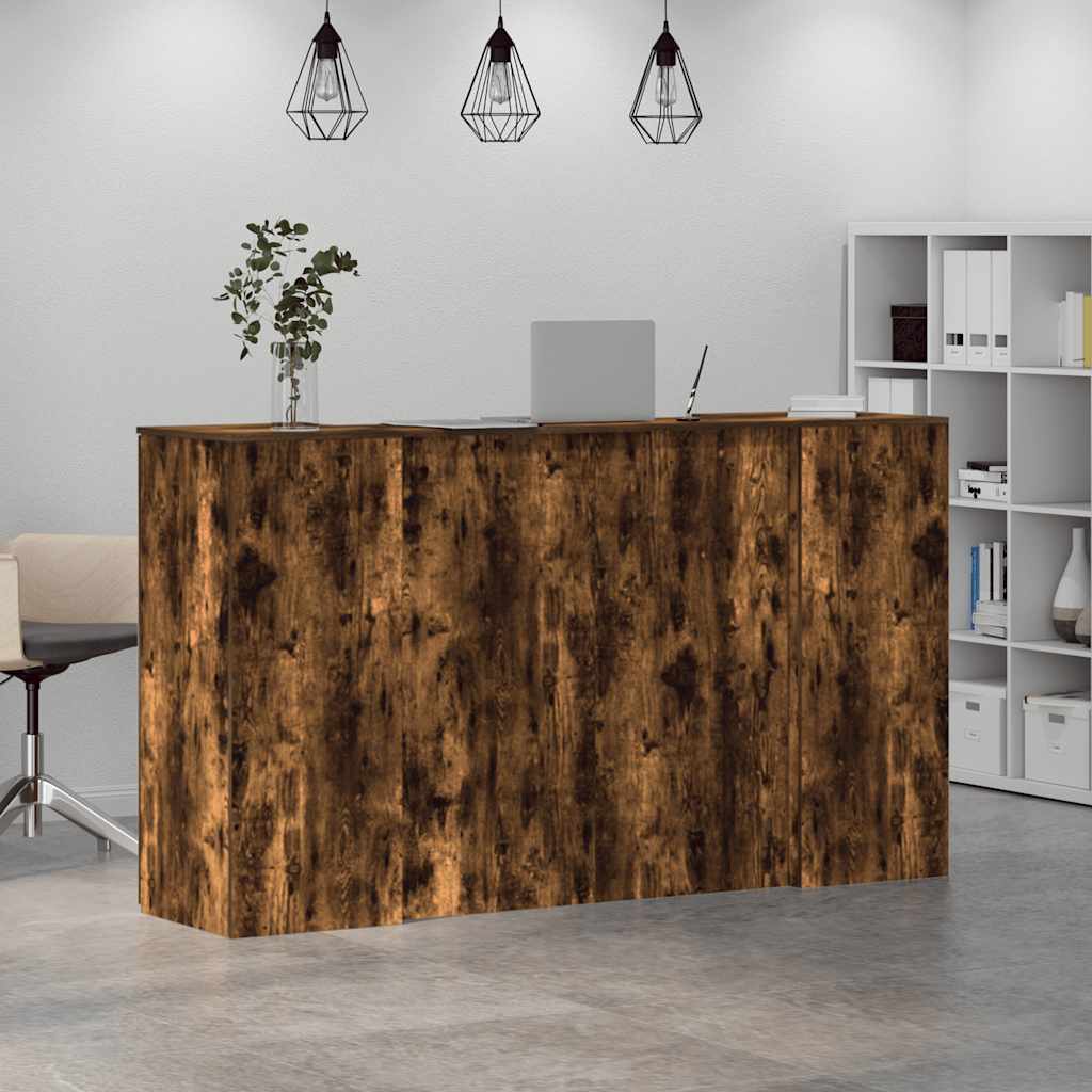 Recepční Stůl Kouřový Dub 180X50X103,5 Cm Kompozitní Dřevo
