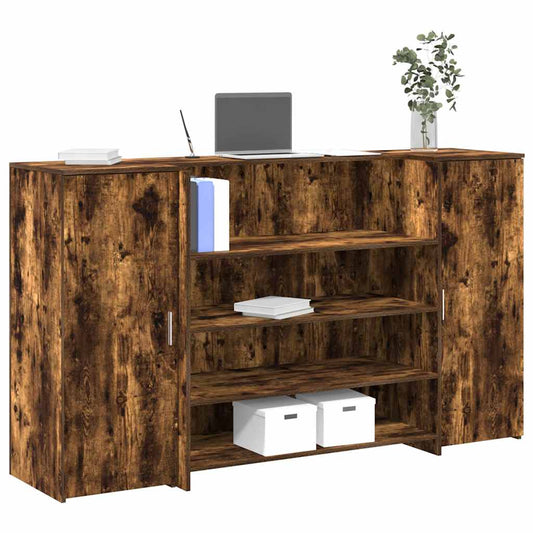 Recepční Stůl Kouřový Dub 180X50X103,5 Cm Kompozitní Dřevo
