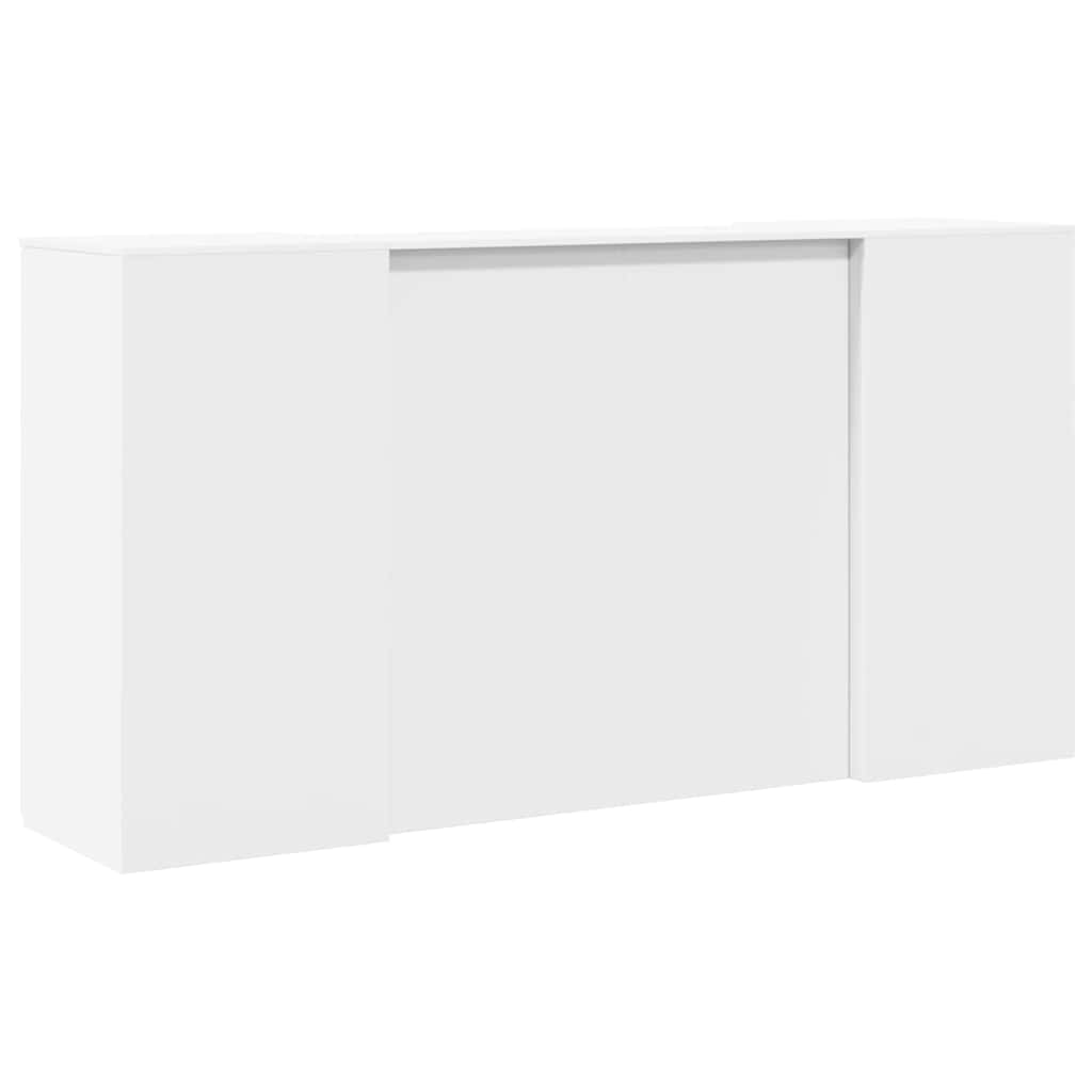 Recepční Stůl Bílý 200 X 50 X 103,5 Cm, Z Umělého Dřeva