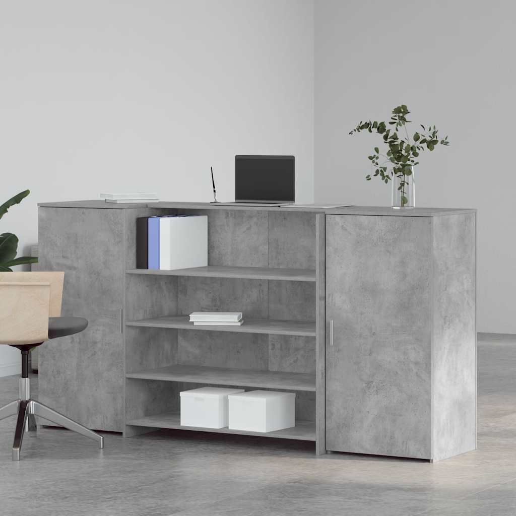 Recepční Stůl Betonově Šedý 200X50X103,5 Cm Kompozitní Dřevo