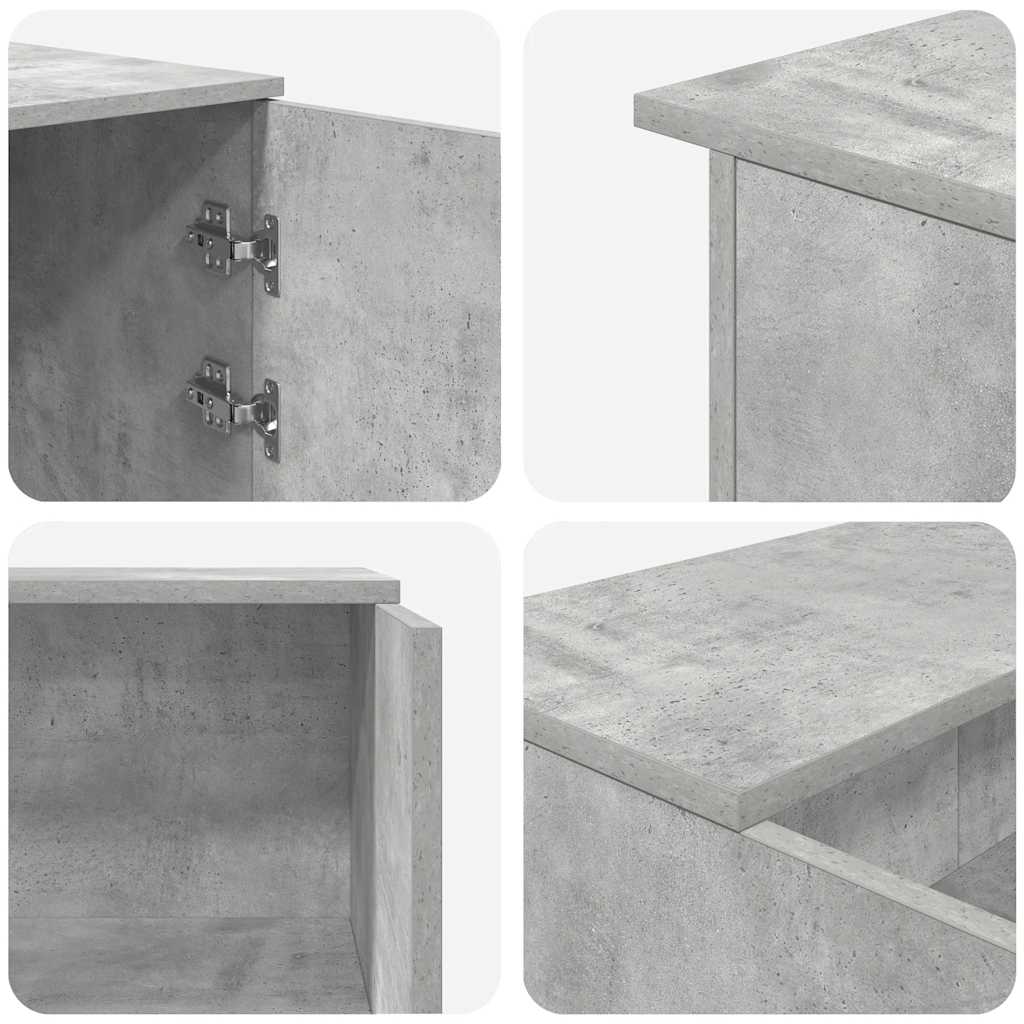 Recepční Stůl Betonově Šedý 200X50X103,5 Cm Kompozitní Dřevo