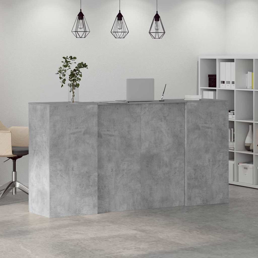 Recepční Stůl Betonově Šedý 200X50X103,5 Cm Kompozitní Dřevo