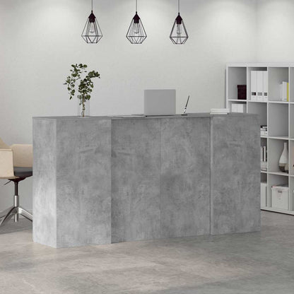 Recepční Stůl Betonově Šedý 200X50X103,5 Cm Kompozitní Dřevo
