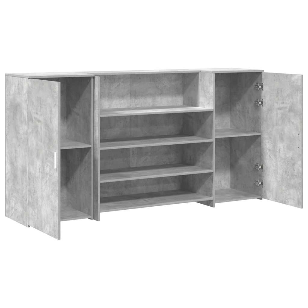 Recepční Stůl Betonově Šedý 200X50X103,5 Cm Kompozitní Dřevo