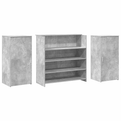 Recepční Stůl Betonově Šedý 200X50X103,5 Cm Kompozitní Dřevo