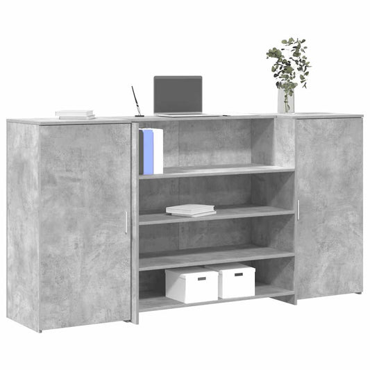 Recepční Stůl Betonově Šedý 200X50X103,5 Cm Kompozitní Dřevo