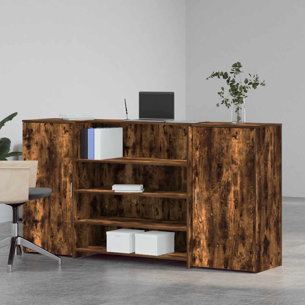 Recepční Stůl Kouřový Dub 200X50X103,5 Cm Kompozitní Dřevo