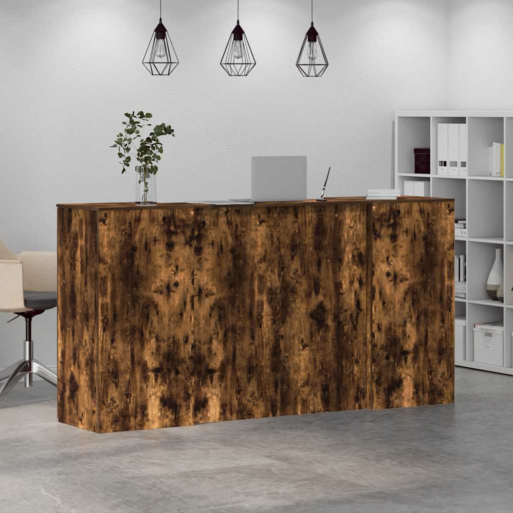 Recepční Stůl Kouřový Dub 200X50X103,5 Cm Kompozitní Dřevo