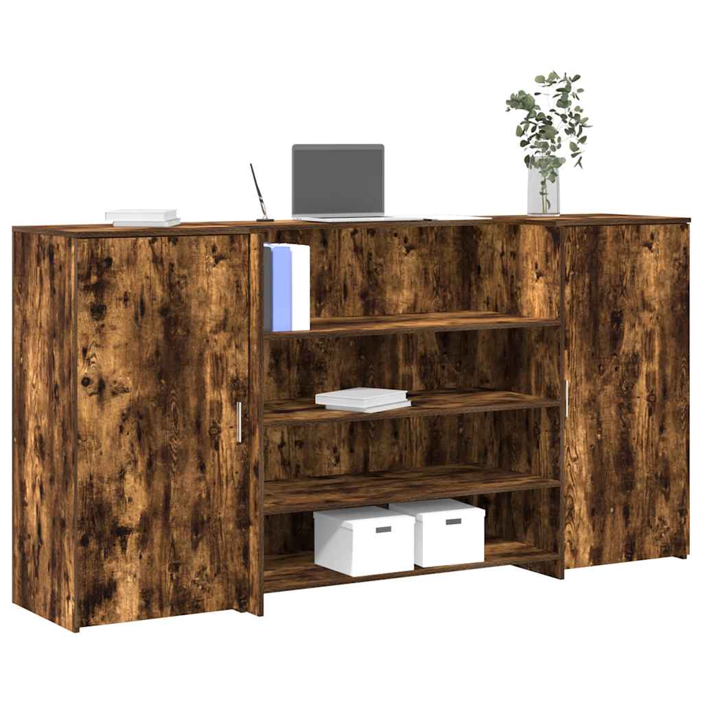 Recepční Stůl Kouřový Dub 200X50X103,5 Cm Kompozitní Dřevo