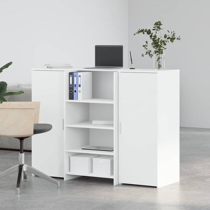 Recepční Stůl Bílý 135X50X103,5 Cm Kompozitní Dřevo