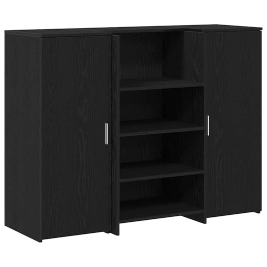 Recepční Stůl Černý Dub 135X50X103,5 Cm Kompozitní Dřevo