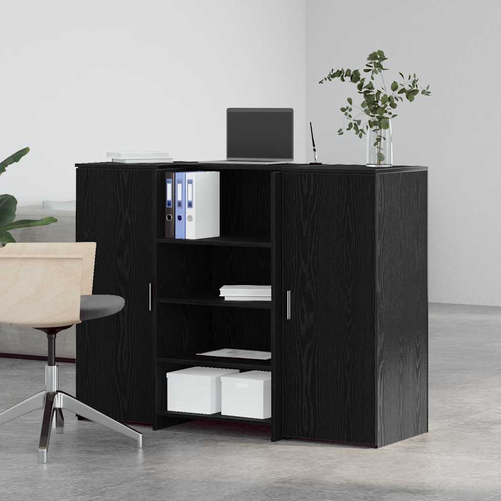 Recepční Stůl Černý Dub 135X50X103,5 Cm Kompozitní Dřevo
