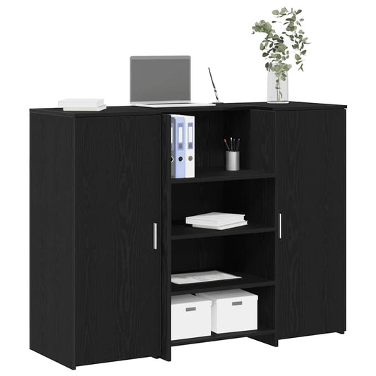 Recepční Stůl Černý Dub 135X50X103,5 Cm Kompozitní Dřevo