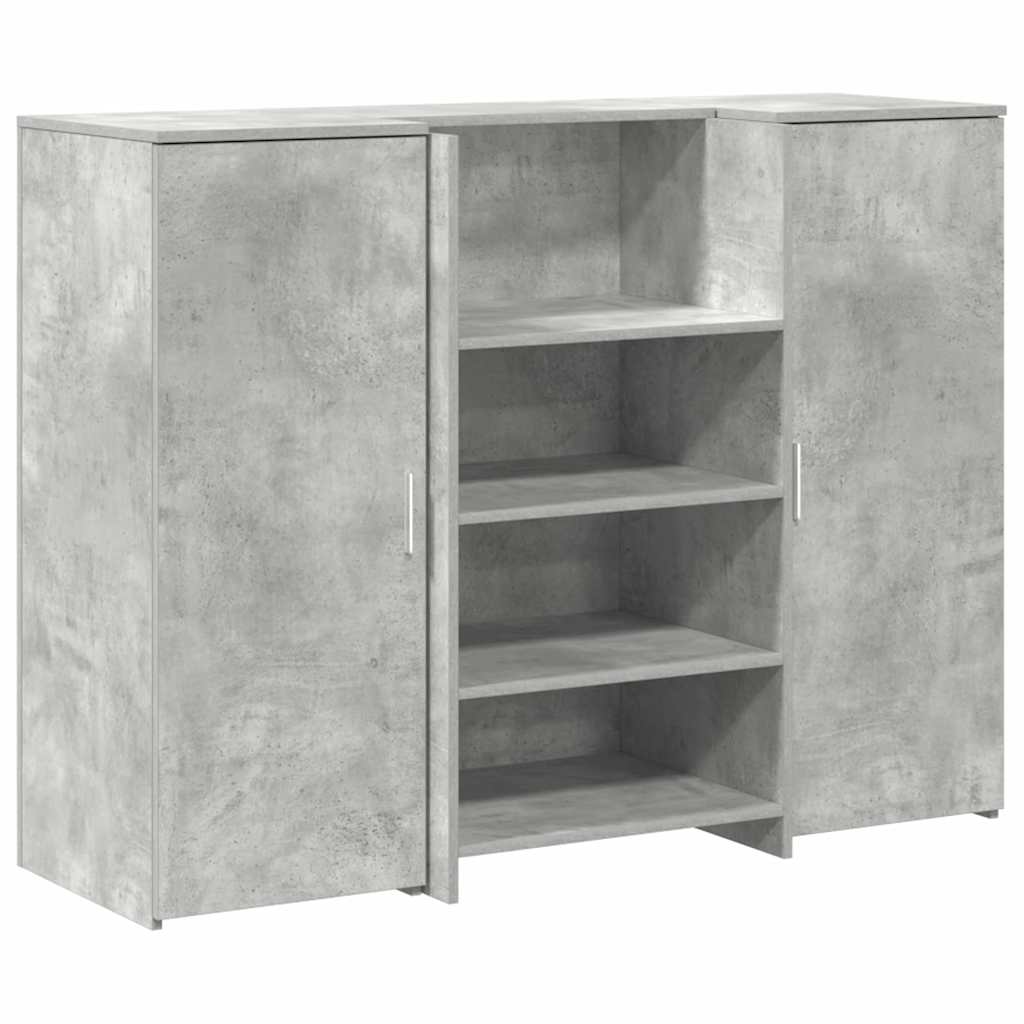 Recepční Stůl Betonově Šedý 135X50X103,5 Cm Kompozitní Dřevo