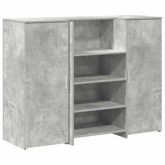 Recepční Stůl Betonově Šedý 135X50X103,5 Cm Kompozitní Dřevo