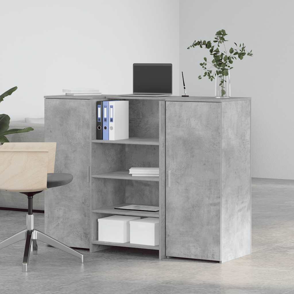 Recepční Stůl Betonově Šedý 135X50X103,5 Cm Kompozitní Dřevo