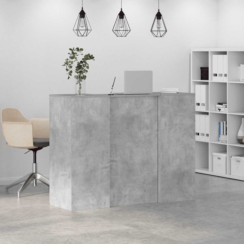 Recepční Stůl Betonově Šedý 135X50X103,5 Cm Kompozitní Dřevo