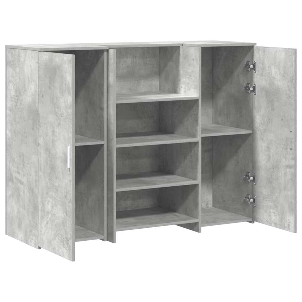 Recepční Stůl Betonově Šedý 135X50X103,5 Cm Kompozitní Dřevo